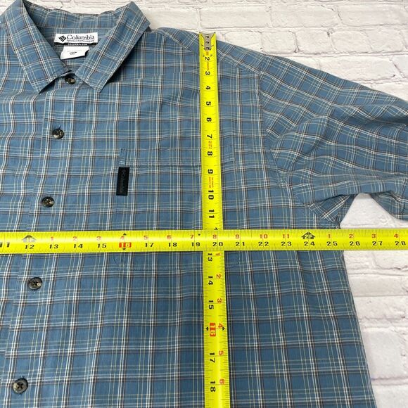 Columbia Men Short Sleeve Button Shirt Top Size XXL 2XL Cotton B369 -18 - Picture 3 of 11